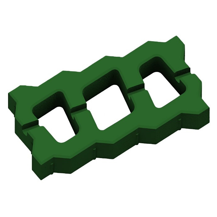 Фигурная тротуарная плитка экопарковка Зеленый